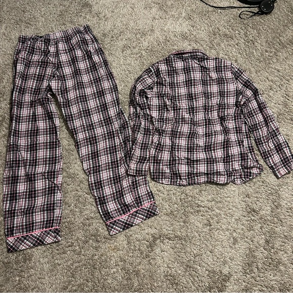 Victoria’s Secret Pink Flannel Pajama Set Women’s Small - Picture 2 of 5
